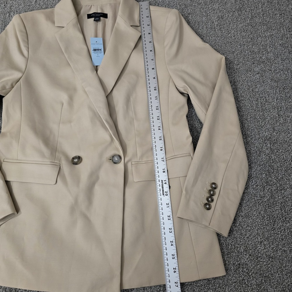 Ann Taylor Crosby Blazer Womens 6P Tan Structured Career Jacket NWT - Picture 4 of 8